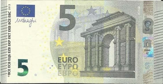 billetes falsos de 5 euros